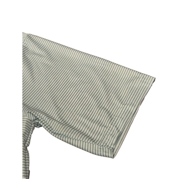 NWT Collars & Co XL Featherweight Relaxed Dress Collar Polo Green Stripe - Picture 4 of 7